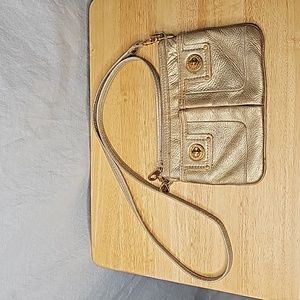 Marc Jacob's Crossbody Bag Gold Metallic Gold Hardware